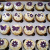 Gold and purple cupcakes