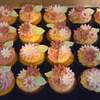 pretty flower and butterfly cupcakes