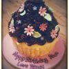 flowers giant cupcake