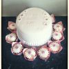 communion cake and cupcakes