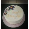 Purple flower birthday cake