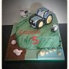 Tractor farm animal cake