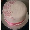 Pink flower birthday cake