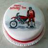 motorbike and rider cake