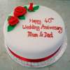 rose wedding anniversary cake