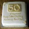 golden wedding anniversary cake