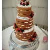 Naked berry cake and bunting